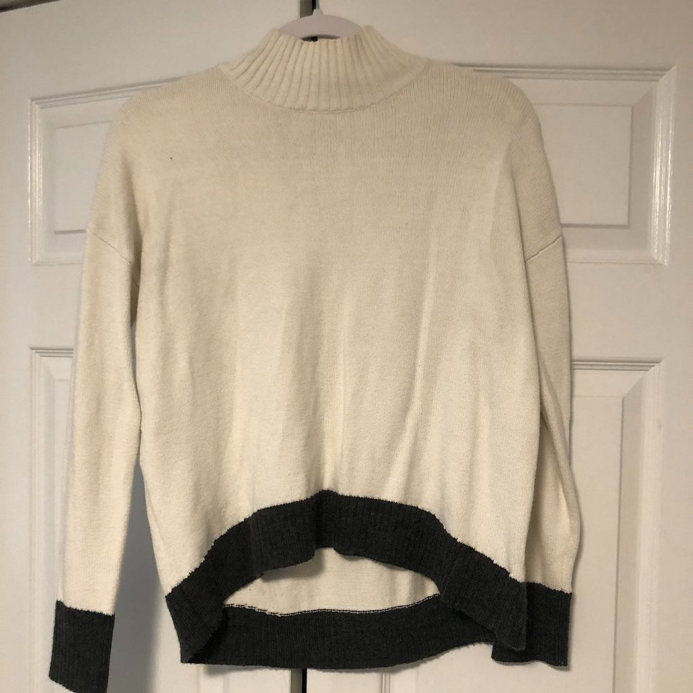White Cowl-Neck Sweater